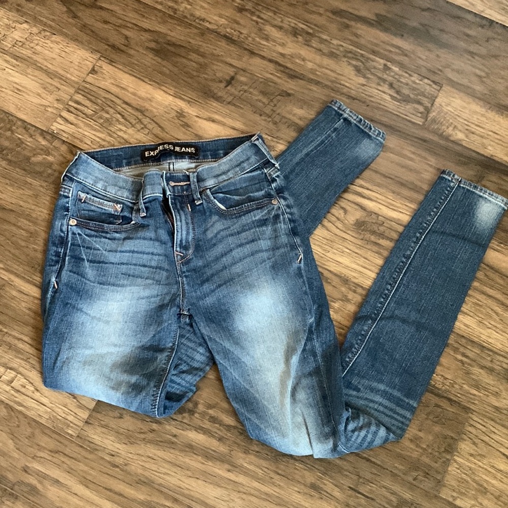 Express jeans mid-rise leggings